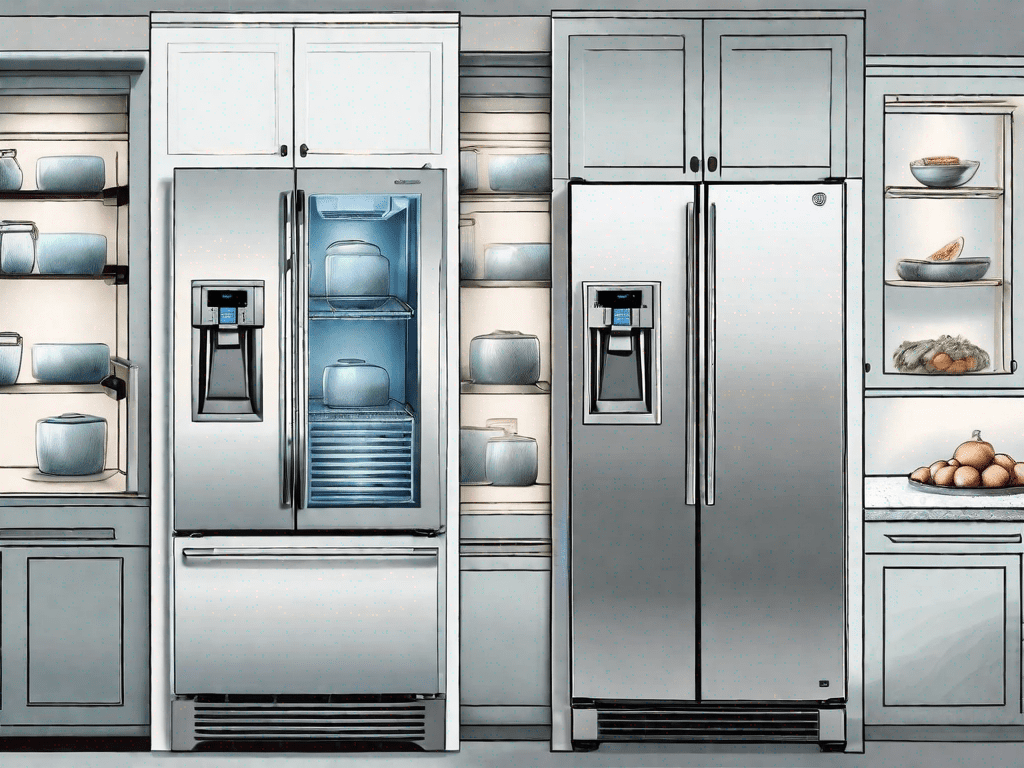 Two different bottom freezer refrigerators