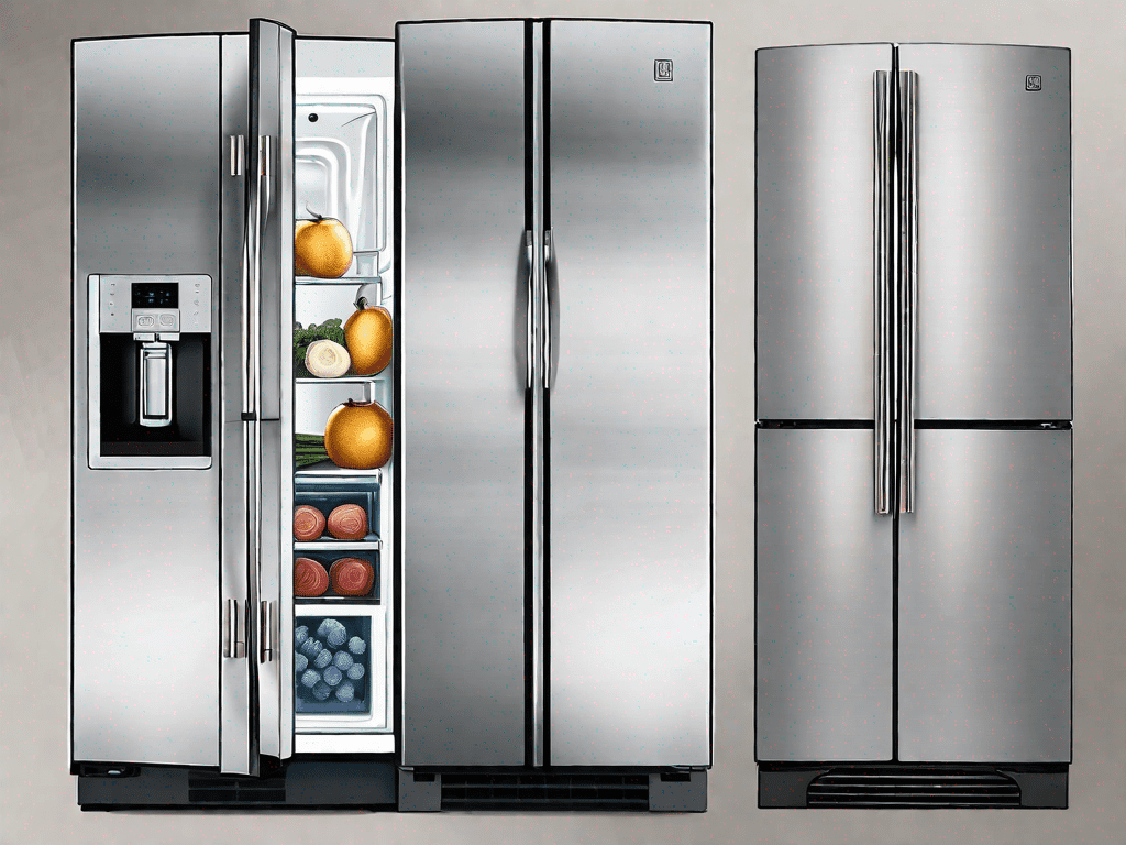 Two column refrigerators side by side