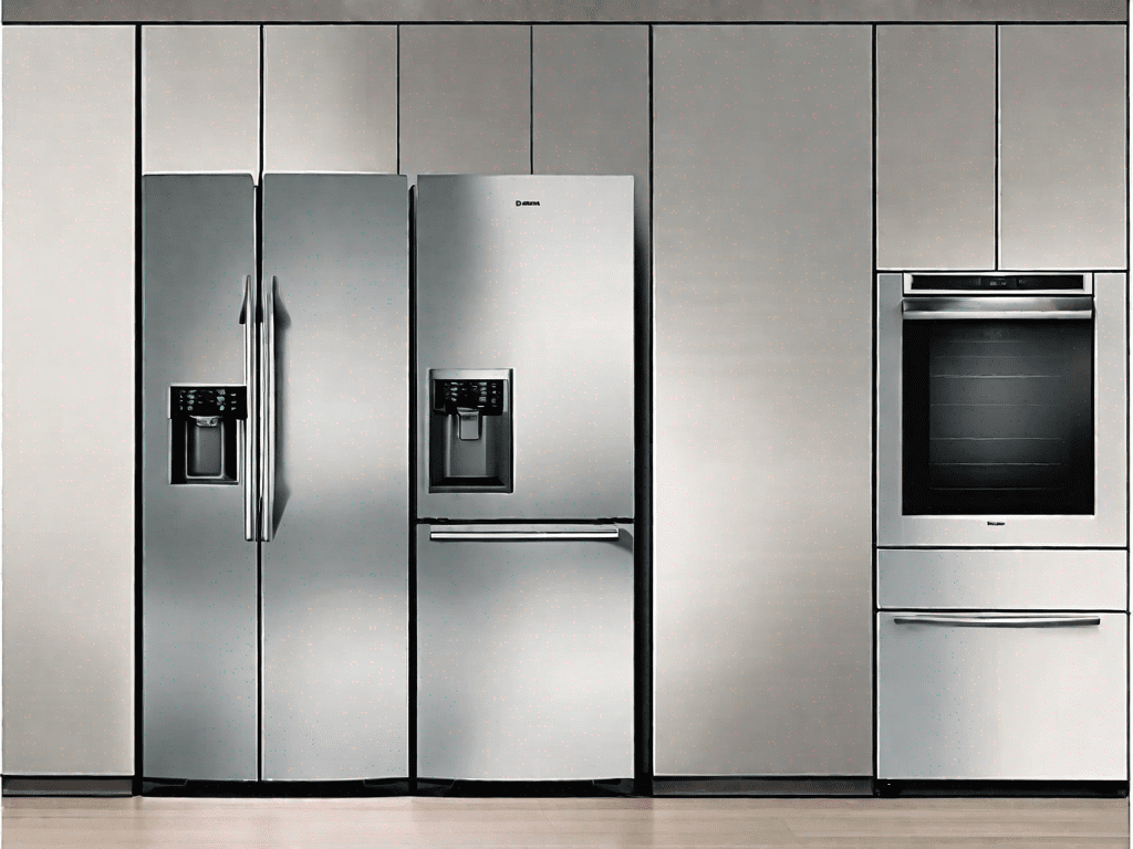 Two side-by-side refrigerators