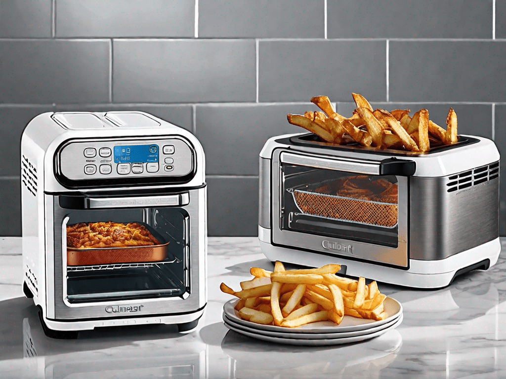 A cuisinart convection toaster oven air fryer and a ninja foodi air fryer side by side