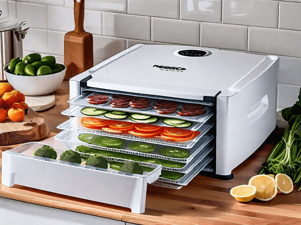 The nesco gardenmaster dehydrator and the excalibur 9 tray side by side