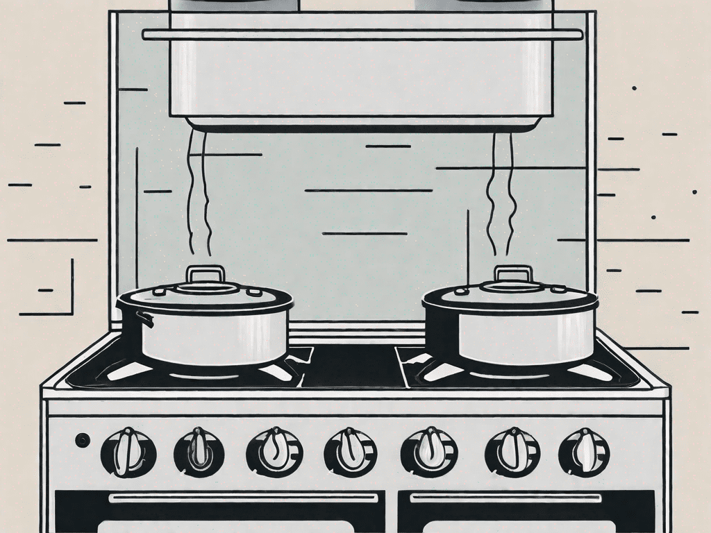 An electric coil top stove side by side with a gas stove