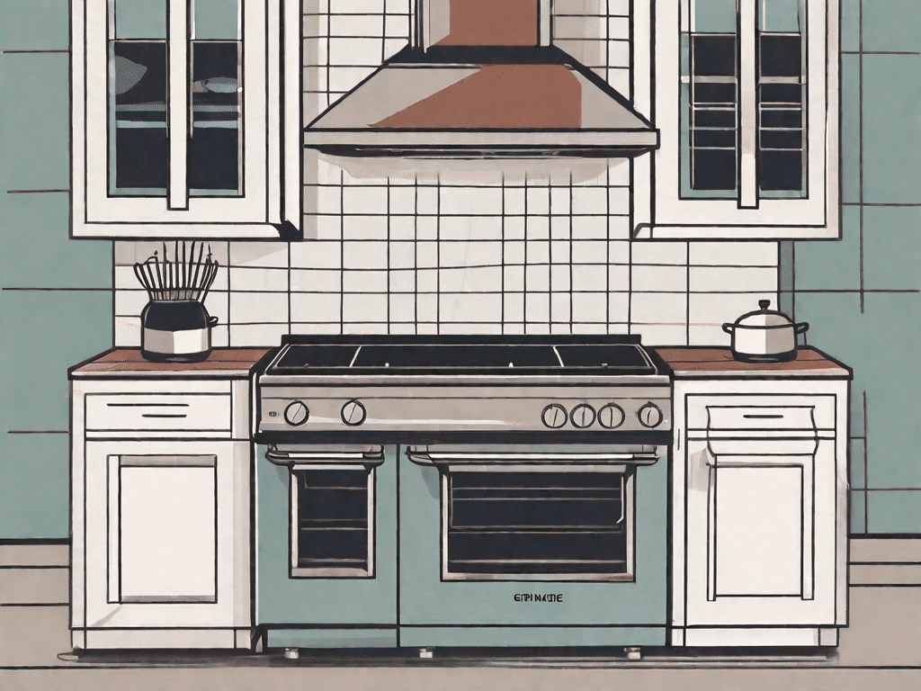 A gas range with a built-in griddle on one side and an induction glass top range on the other
