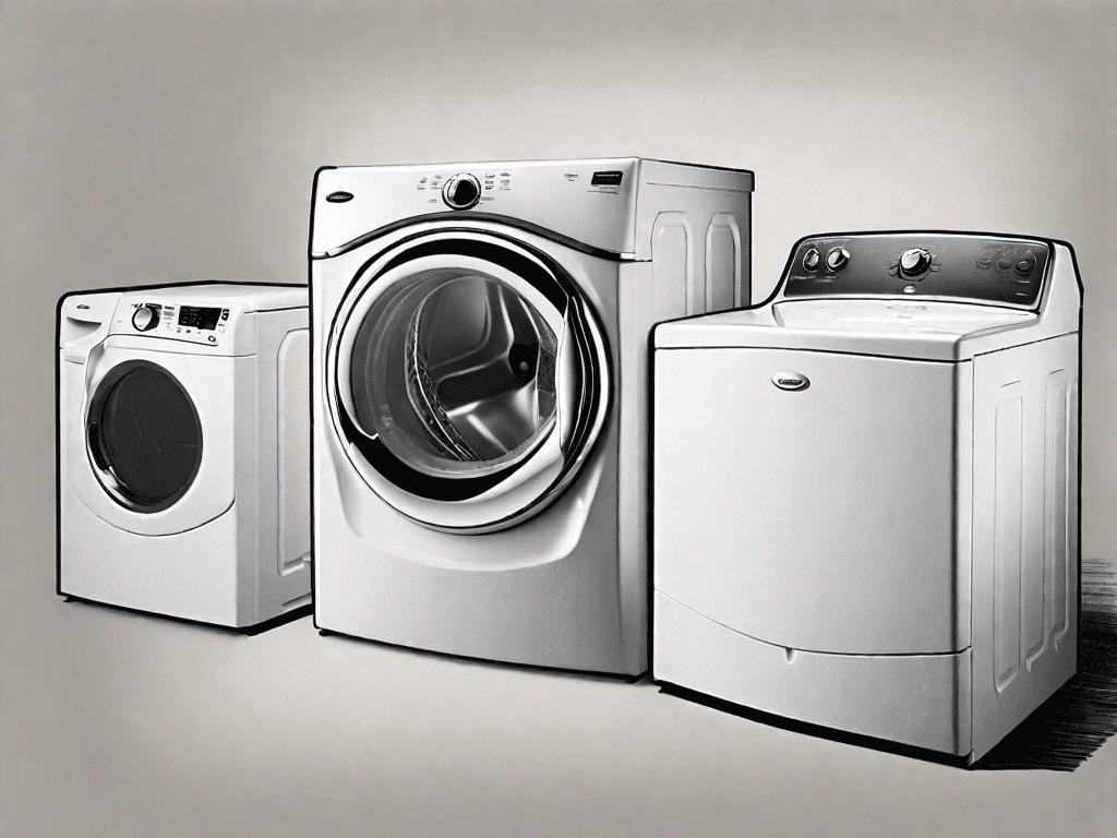 The whirlpool cabrio top load washer and the maytag bravos side by side
