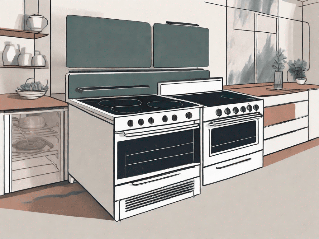 A glass top electric stove and a coil electric stove side by side