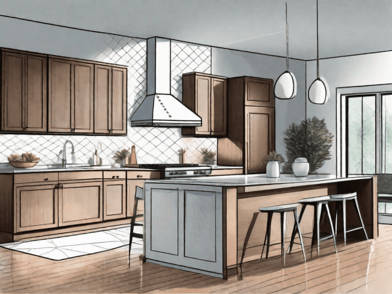 An under cabinet ducted range hood and a wall mount hood side by side in a modern kitchen setting