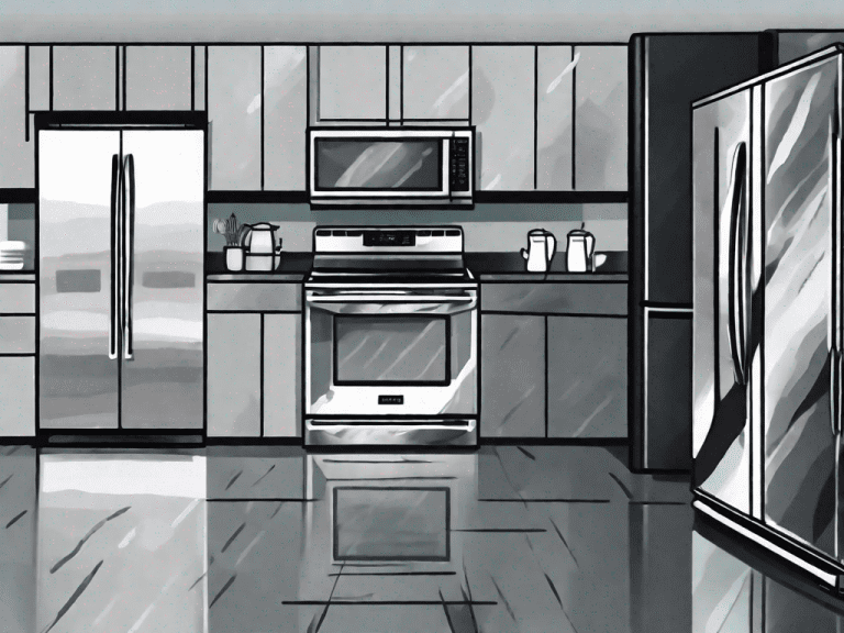 A sleek black stainless steel refrigerator on the left and a classic stainless steel refrigerator on the right
