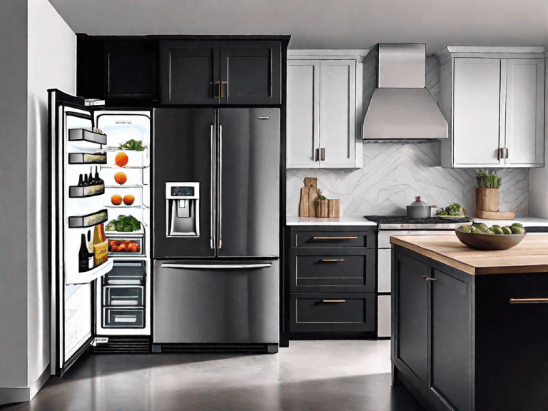 A sleek black stainless steel fridge on the left and a traditional stainless steel refrigerator on the right