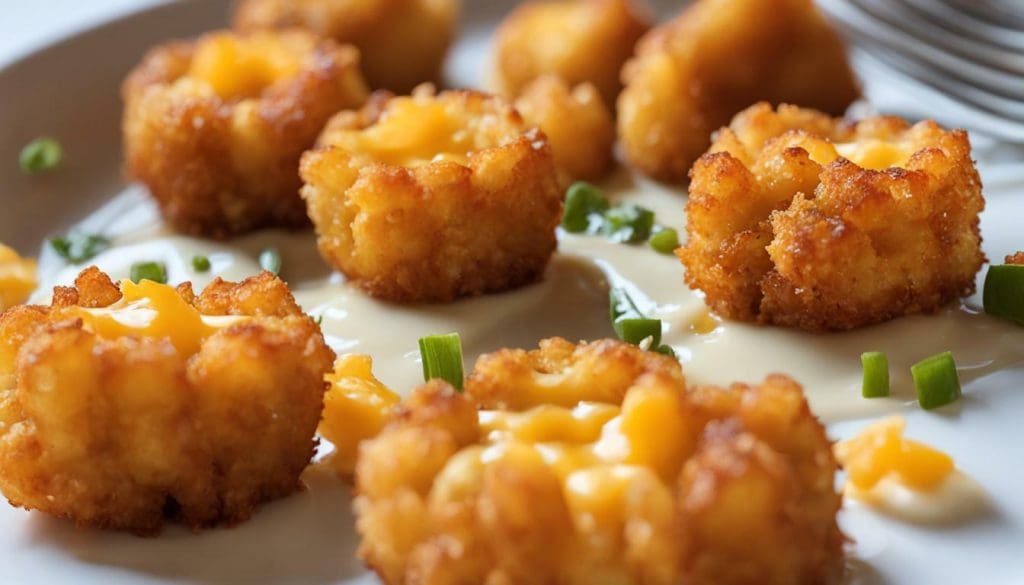 Air Fryer Tater Tots with Shredded Cheese
