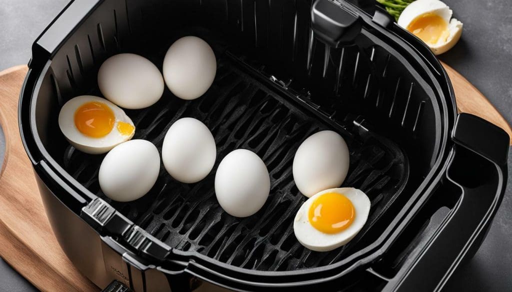Boiled eggs in air fryer