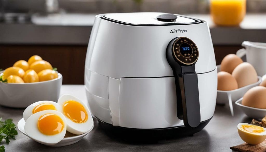 air fryer with soft boiled eggs