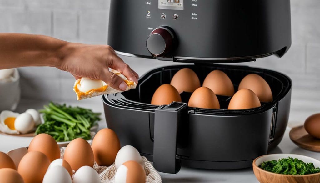 cooking soft boiled eggs in air fryer