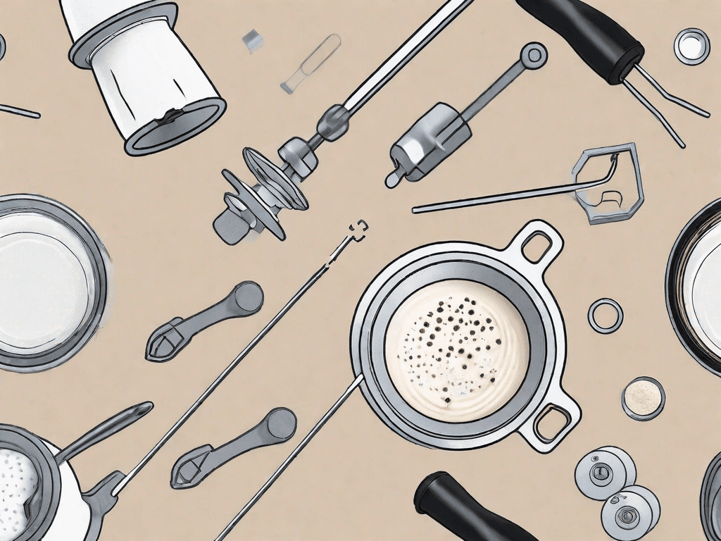 A hadineeon milk frother being disassembled