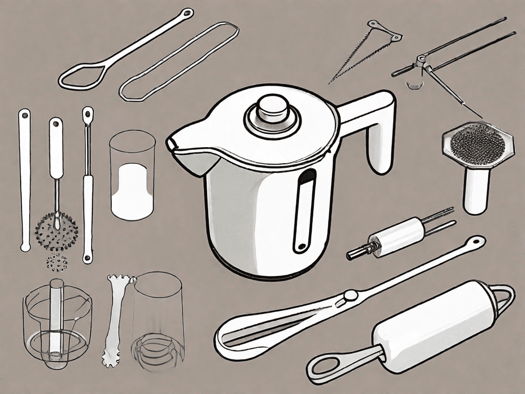 An aerolatte milk frother being disassembled