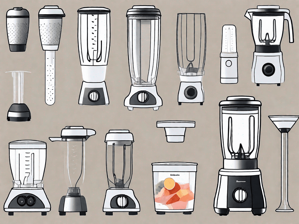 A blendjet blender with various parts disassembled around it