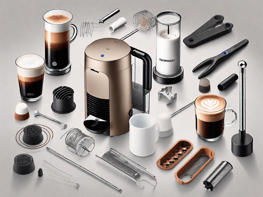 A nespresso lattissima one milk frother being disassembled