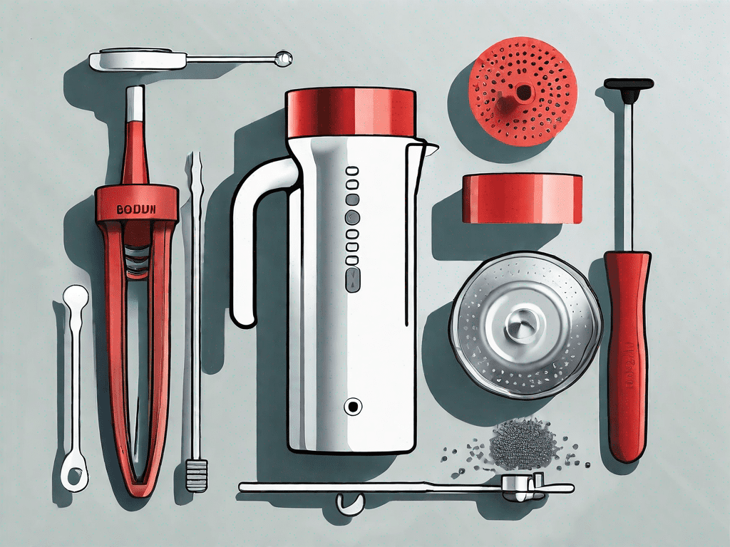 A bodum schiuma milk frother taken apart