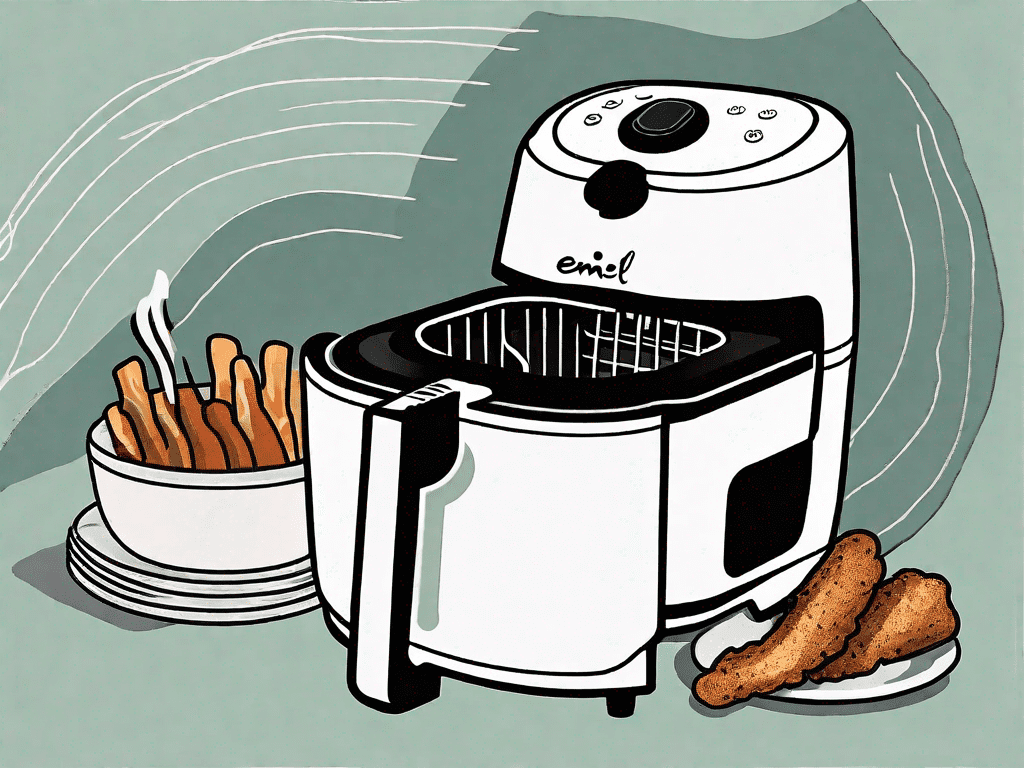 An emeril lagasse air fryer with the heating element visible