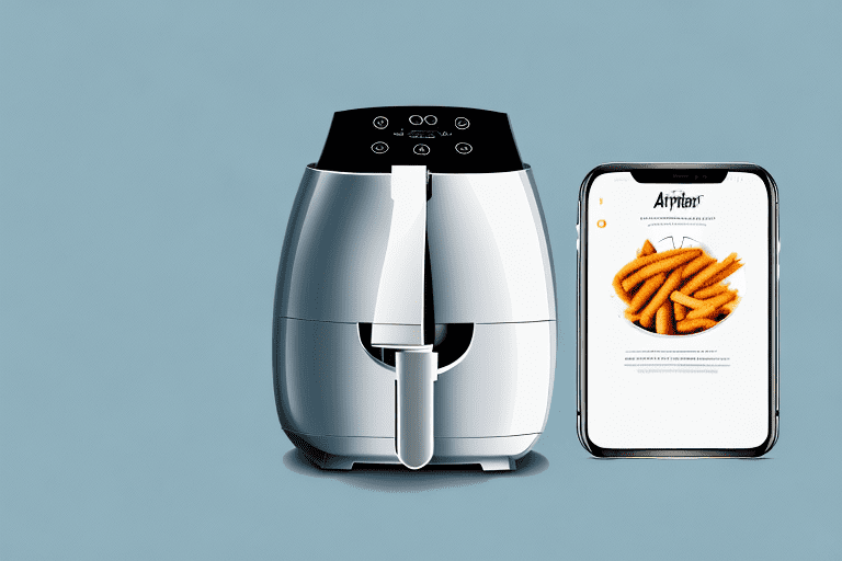 An air fryer with a touch screen