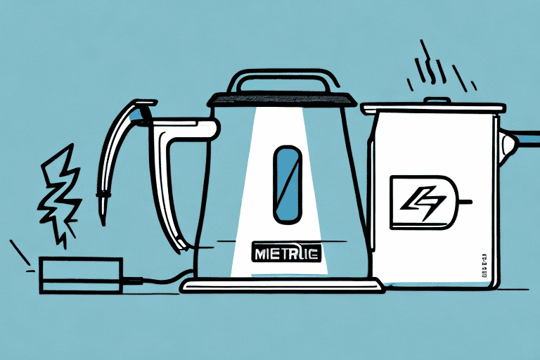 An electric kettle with a troubleshooting guide