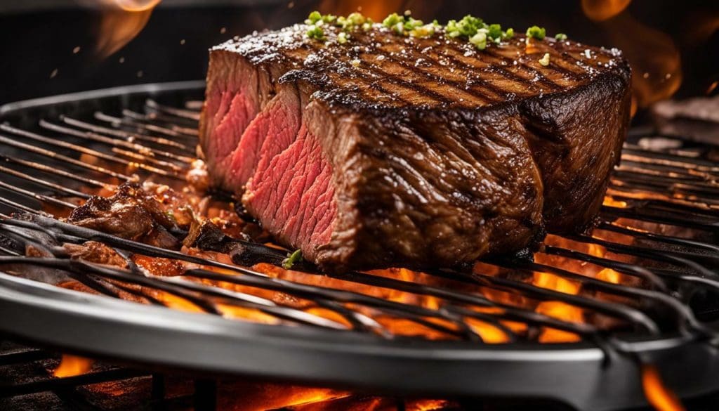 juicy steak in air fryer oven