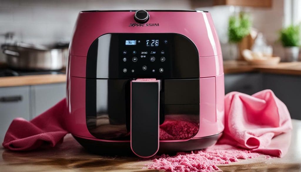 pink air fryer cleaning
