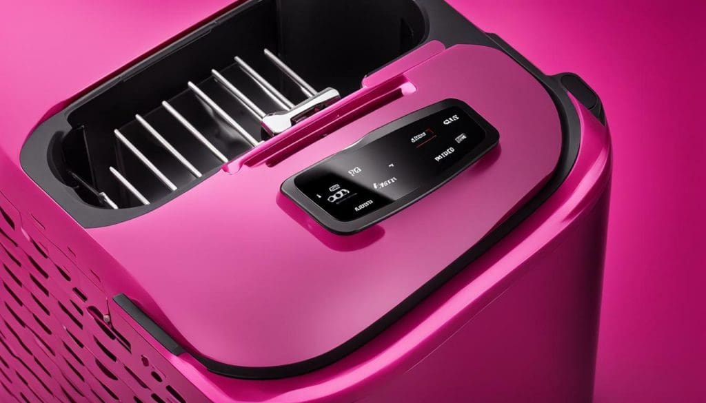 pink air fryer safety features