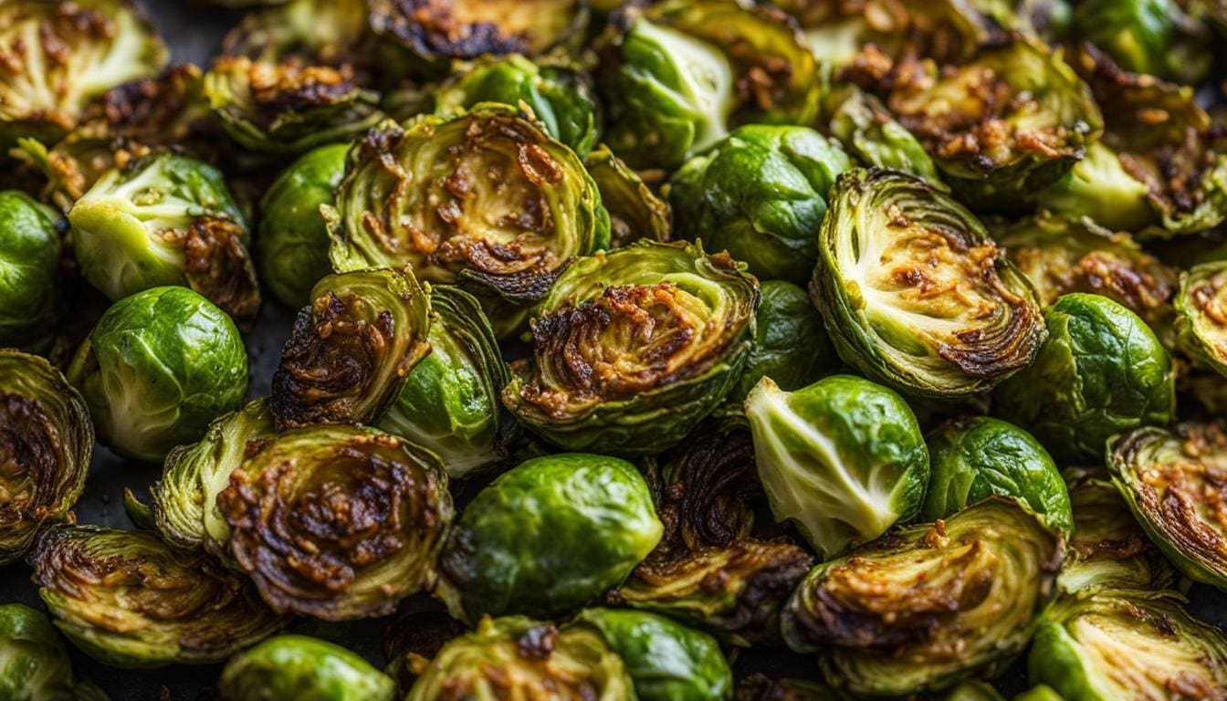 Air fried brussel sprout chips