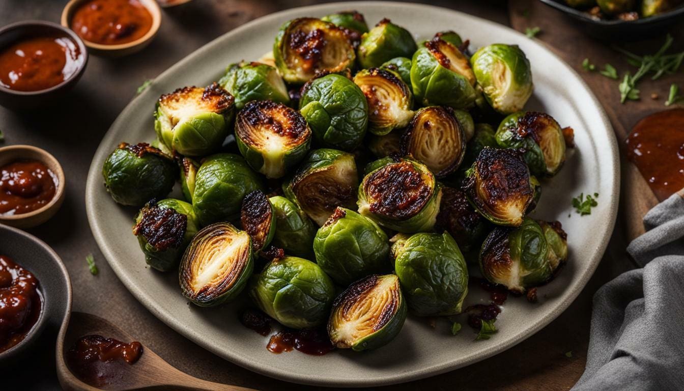 Air fryer bbq brussel sprouts