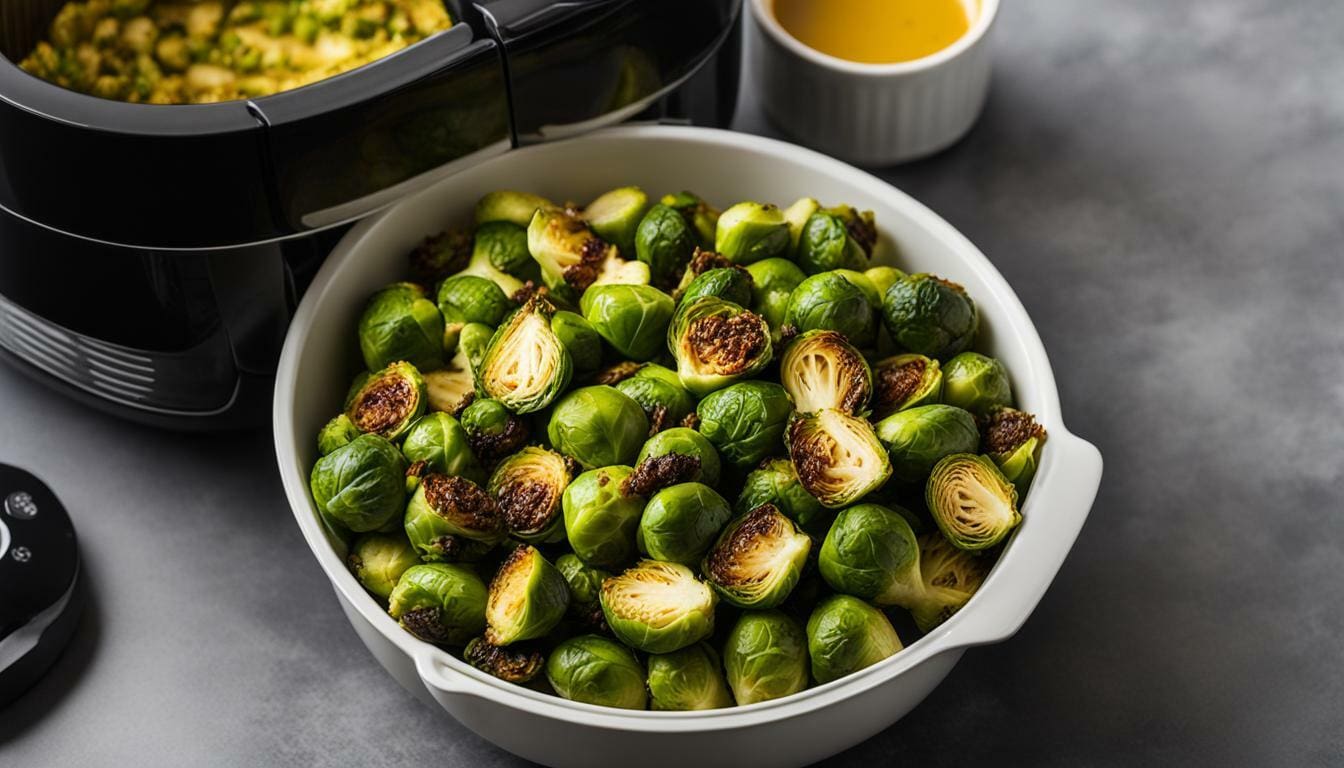 Air fryer mustard brussel sprouts