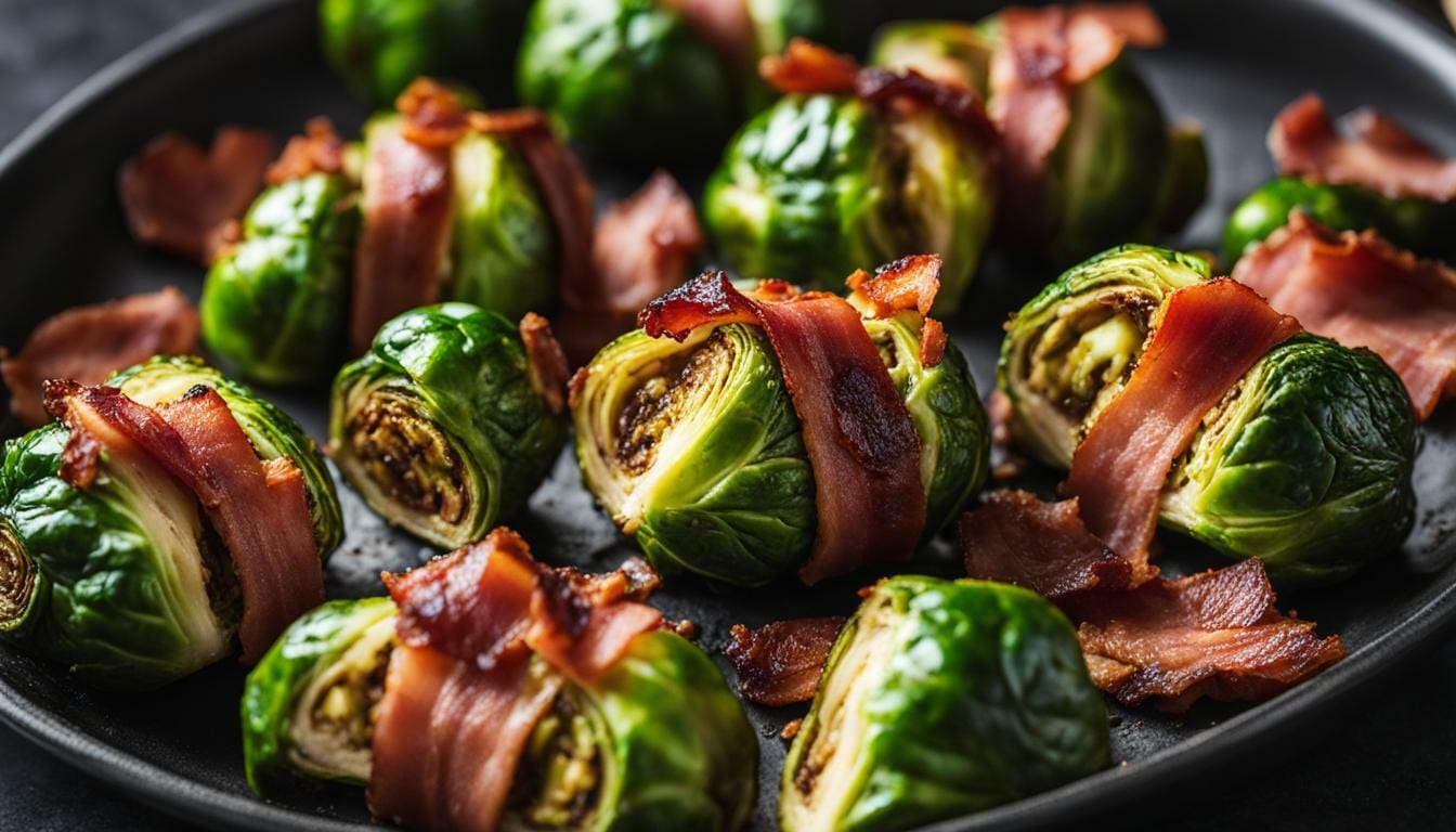 Bacon Wrapped Brussels Sprouts Air Fryer Recipe – Low Carb Snack