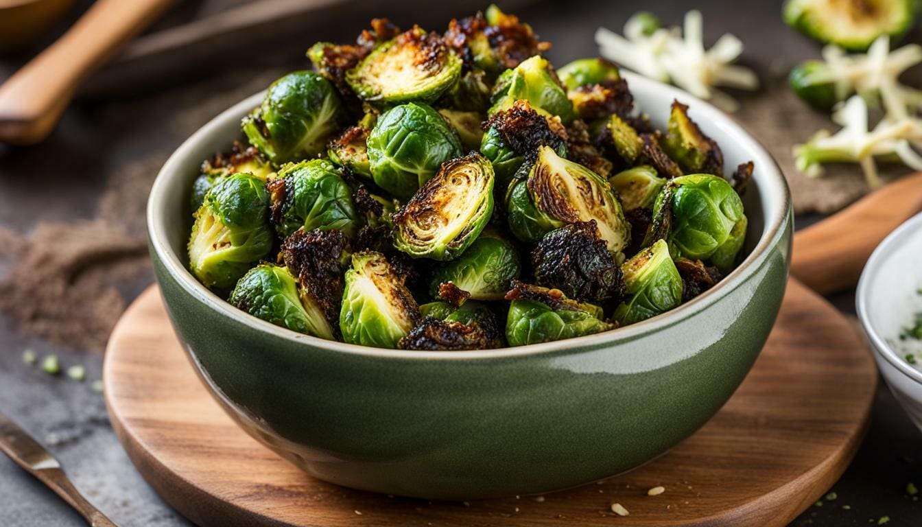 Garlic Parmesan Air Fried Brussels Sprouts – A Keto Side Dish