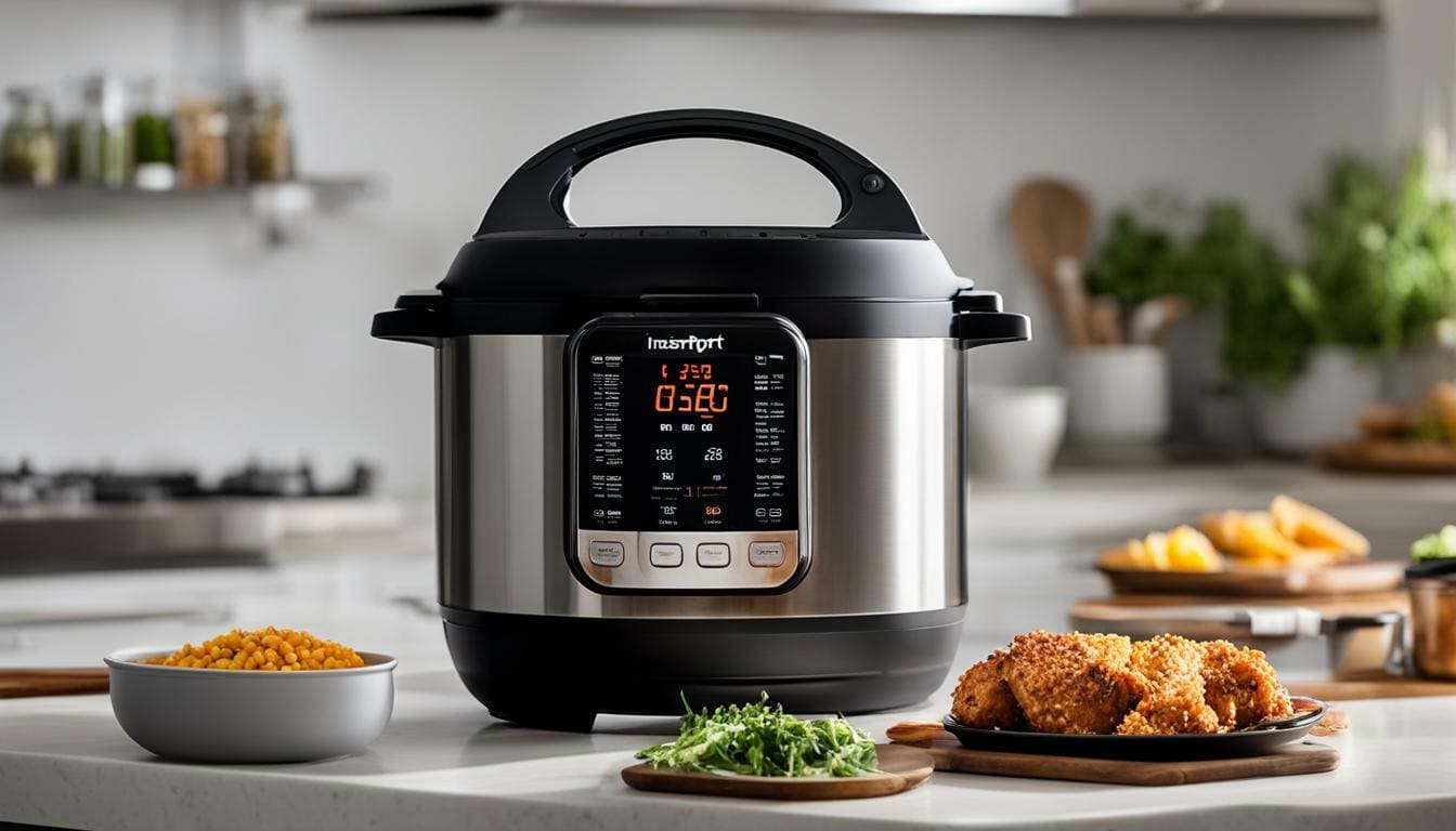 Instant pot with air fryer lid