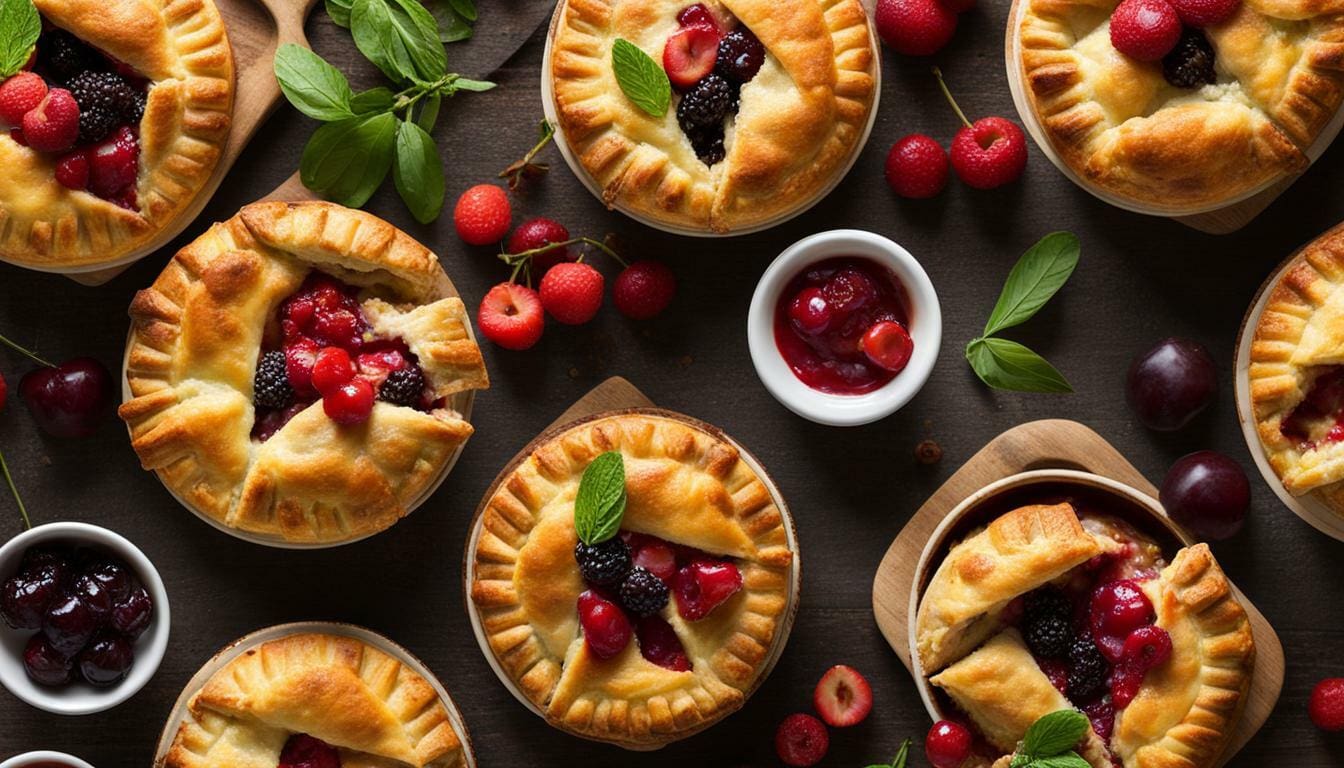 Cute Individual Mini Fruit or Pot Pies Quickly Baked to Perfection in an Air Fryer