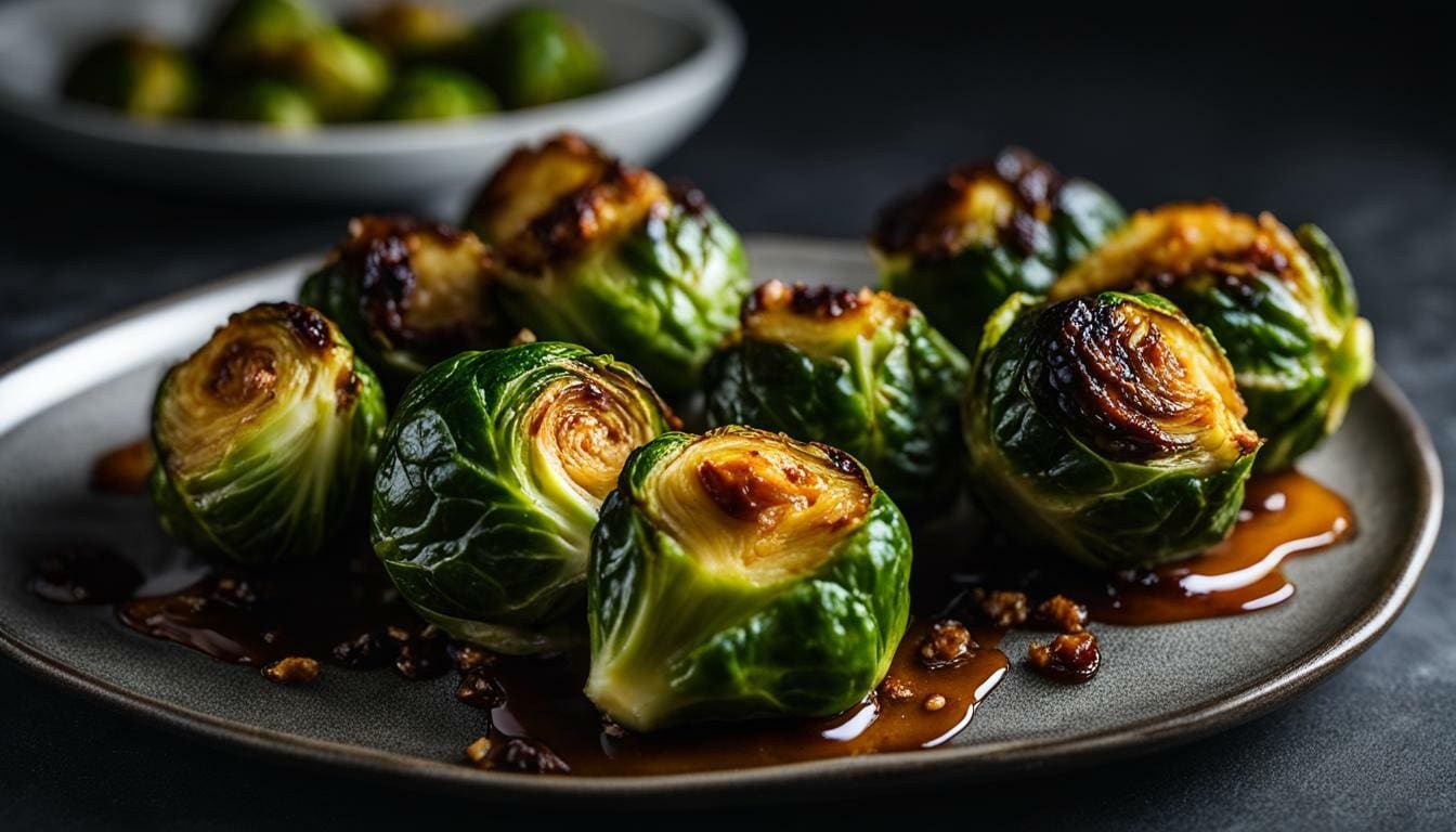 Teriyaki brussel sprouts air fryer
