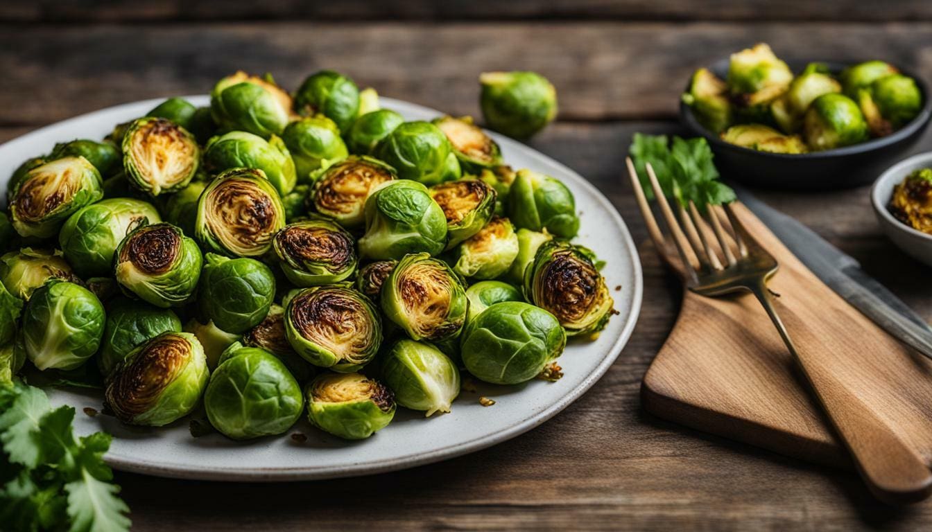 Vegan brussel sprouts air fryer